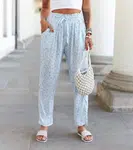 UR/CEO Blue floral wide pants Ippocrate