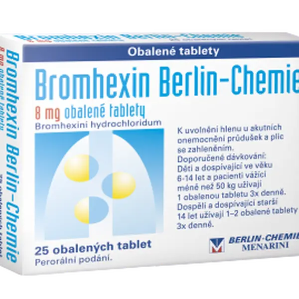 BROMHEXIN 8 Berlin-Chemie 8 mg 25 tablet