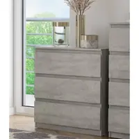 Zásuvková komoda Carlos 75 cm, šedý beton