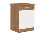 Dolní kuchyňská skříňka Vigo 60D1F,dub lancelot/bílý lesk, šířka 60 cm