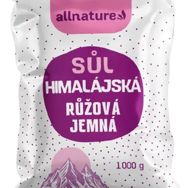 ALLNATURE Himalájská sůl růžová jemná 1000 g