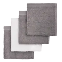 T-TOMI Koupací žínky grey/šedá, 25 x 25 cm, 4 ks