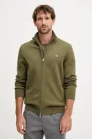 Bavlněný kardigan Gant tmavomodrá barva