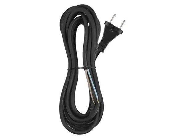 Flexo šňůra gumová 2x1,5mm2 5m černá EMOS S03350