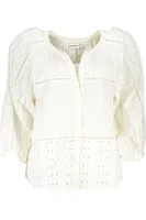 DESIGUAL WOMEN'S LONG SLEEVE SHIRT WHITE