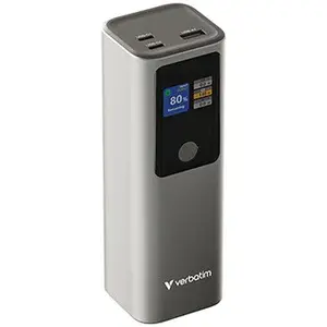 Verbatim 32269 powerbanka s displejem, Charge 'n' Go, 32269, 27000mAh, šedá