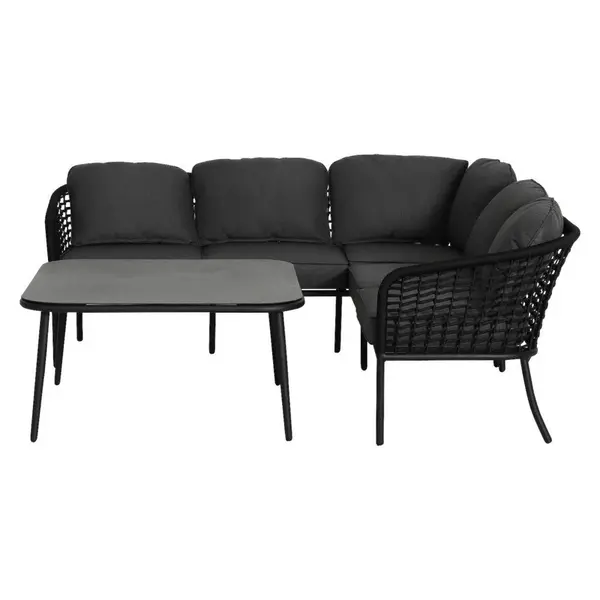 Amatio ZAHRADNÍ SEDACÍ SOUPRAVA, 14dílné, kov, textil