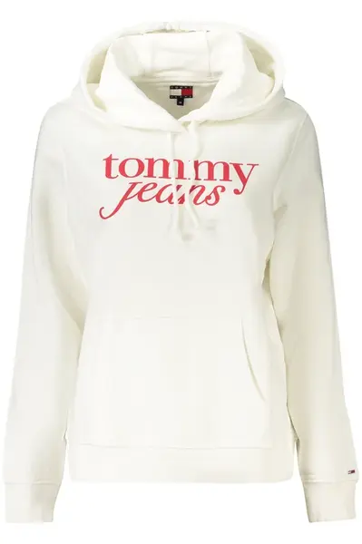 Bílá mikina Tommy Hilfiger s kapucí