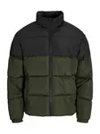 JACK & JONES Zimná bunda 'MAZE'  tmavozelená / čierna