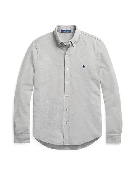 Polo Ralph Lauren Košeľa  sivá melírovaná