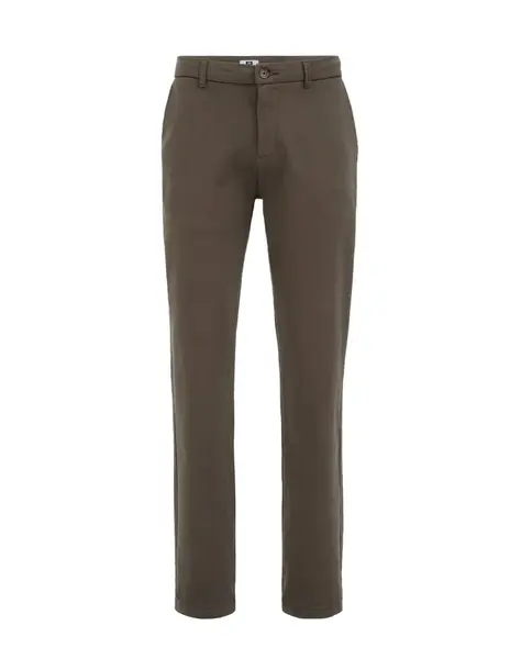 WE Fashion Nohavice  tmavozelená