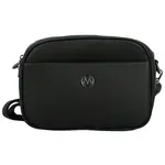 Trendy dámská koženková crossbody kabelka Karlita, černá