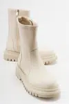 LuviShoes ALIAS Women's Beige Scuba Boots