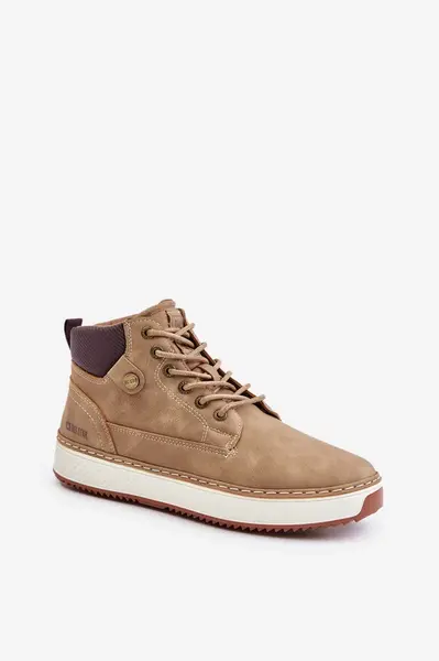 Šněrovací Pánské Kotníkové Boty Big Star Hi-Poly System Hnědé