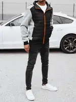 Pánská přechodná pikovaná bunda s kapucí