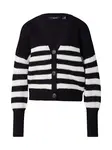 VERO MODA Kardigán 'VMLEA'  čierna / biela