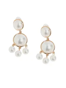 SOHI Náušnice  zlatá / perlovo biela