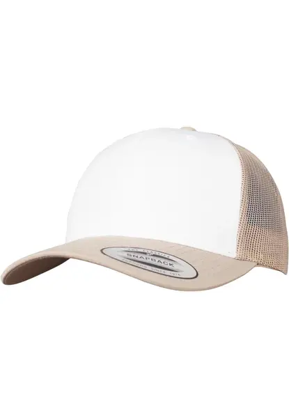 Retro Trucker Barevné přední khaki/bílá/khaki
