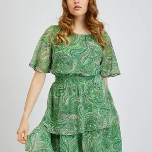 Orsay Zelené dámské vzorované šaty - Dámské