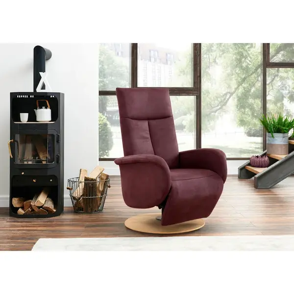 Sit & More RELAXAČNÍ KŘESLO, textil, bordeaux