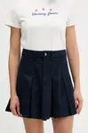 Tommy Jeans rozšírená sukňa bavlnená