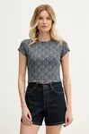 Calvin Klein Jeans crop top dámský bavlněný s elastanem