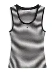 Tommy Jeans Top 'Essential'  čierna / biela