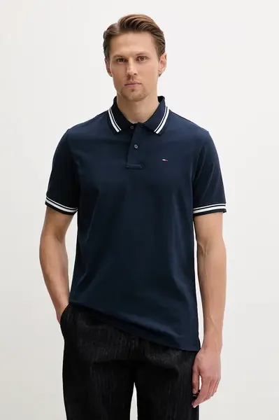 Tommy Jeans polo tričko pánske bavlnené