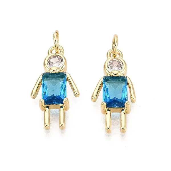 Brass Micro Pave Cubic Zirconia Pendants
