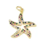 Brass Micro Pave Cubic Zirconia Pendants