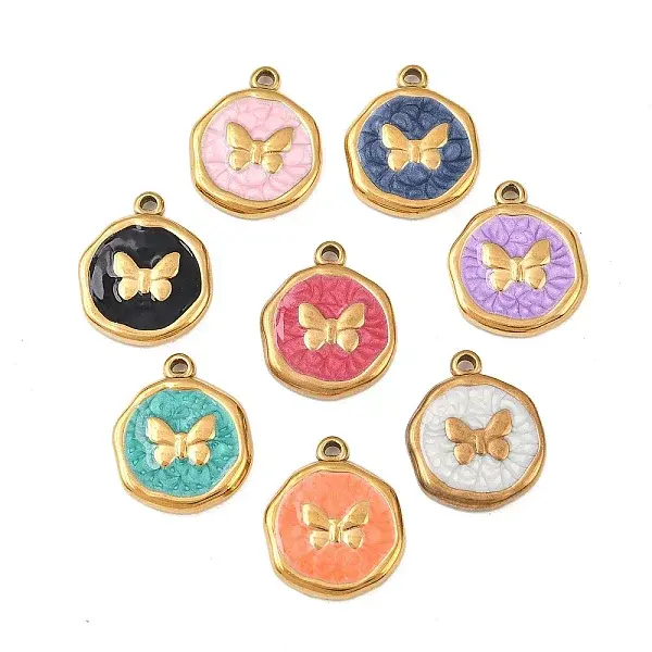 304 Stainless Steel Enamel Pendants