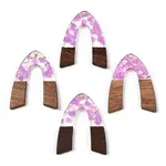 Transparent Resin & Walnut Wood Pendants
