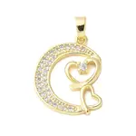Brass Micro Pave Cubic Zirconia Pendants