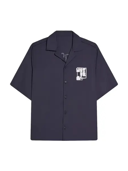 Bershka Košeľa  námornícka modrá / biela