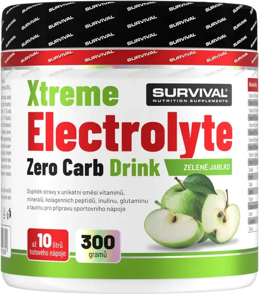 Survival Xtreme Electrolyte Zero Carb Drink 300 g zelené jablko
