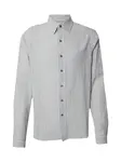 DAN FOX APPAREL Košeľa 'Mio'  sivá / biela