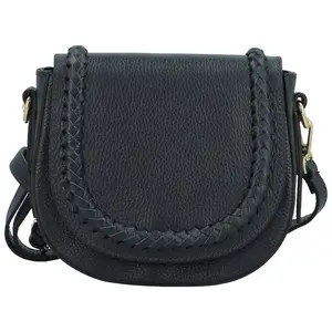 Dámská kožená crossbody kabelky tmavě modrá - Delami Vera Pelle Pettura