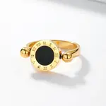 Roman Numerals Brass Finger Ring