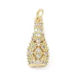 Brass Micro Pave Cubic Zirconia Pendants
