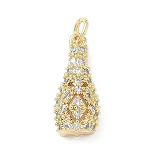 Brass Micro Pave Cubic Zirconia Pendants