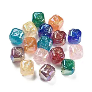 Iridescent Plating  Acrylic Beads