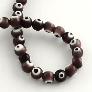 Round Handmade Evil Eye Lampwork Beads