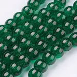 Spray Painted Crackle Glass Beads Strands