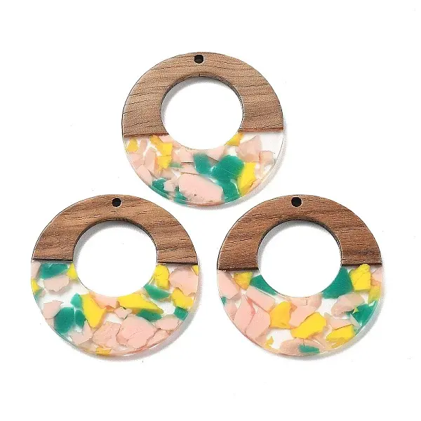Resin and Walnut Pendants