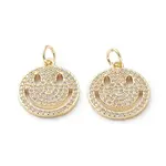 Brass Micro Pave Clear Cubic Zirconia Pendants