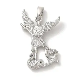 Brass Micro Pave Cubic Zirconia Pendants