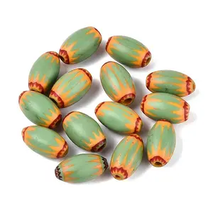 Handmade Millefiori Glass Barrel Beads