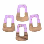 Transparent Resin & Walnut Wood Pendants