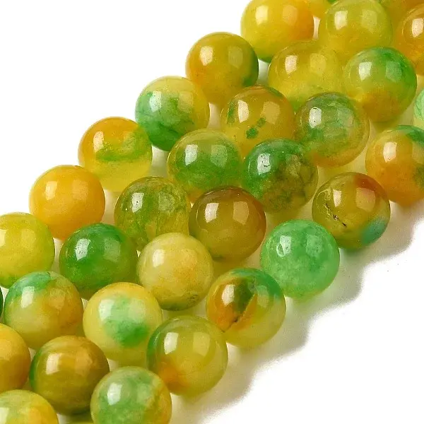 Natural Dyed White Jade Beads Strands