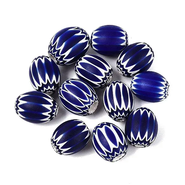 Handmade Millefiori Glass Barrel Beads